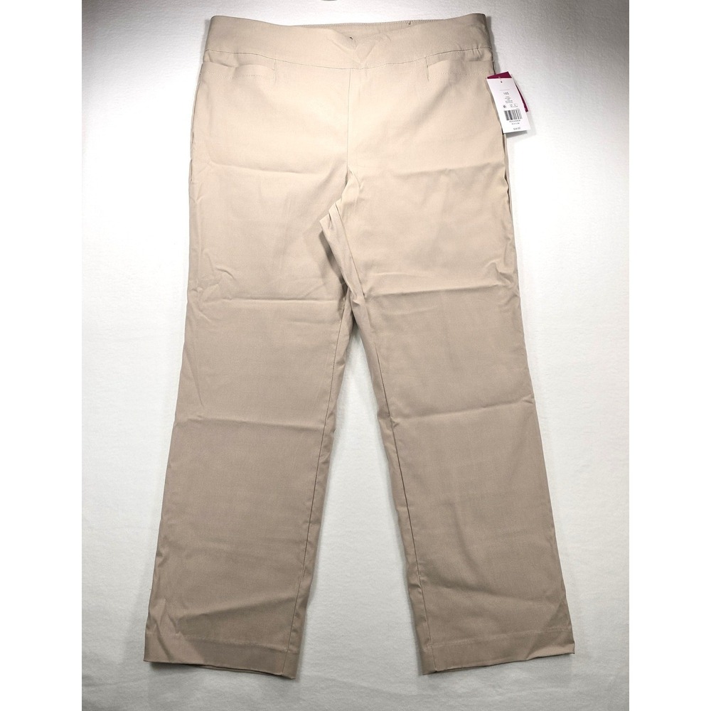Kim Rogers Millennium Tummy Control Pants Sand Beige Straight Leg 16S New